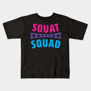 Squat Squad Gym Life Design Kids T-Shirt